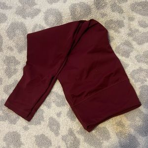 Zella Maroon High Rise Leggings 25” Size 16